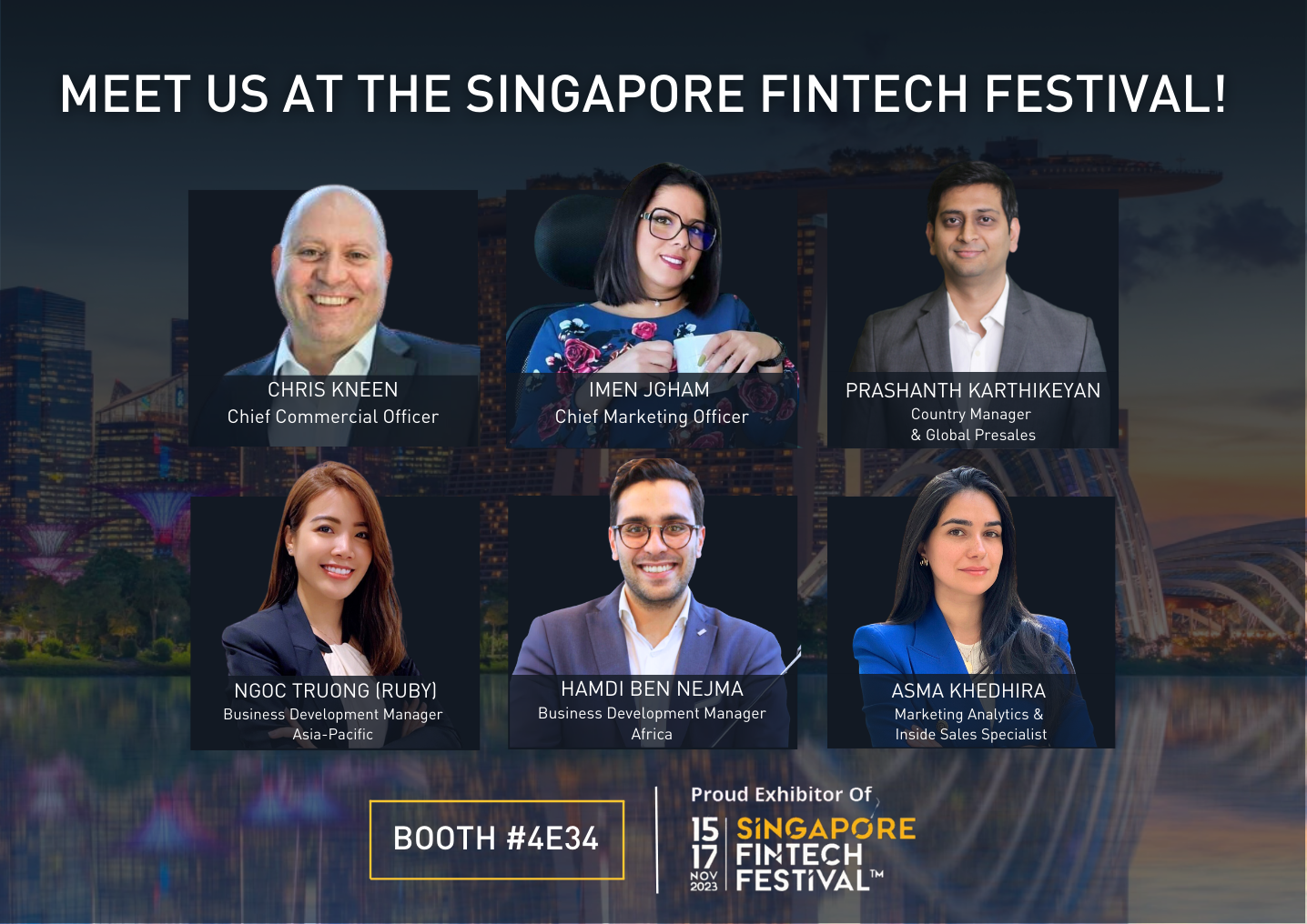 Meet our experts at Singapore FinTech Festival