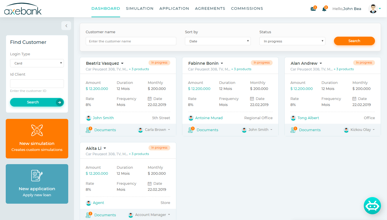 Dashbord - Embedded software systems - Axefinance