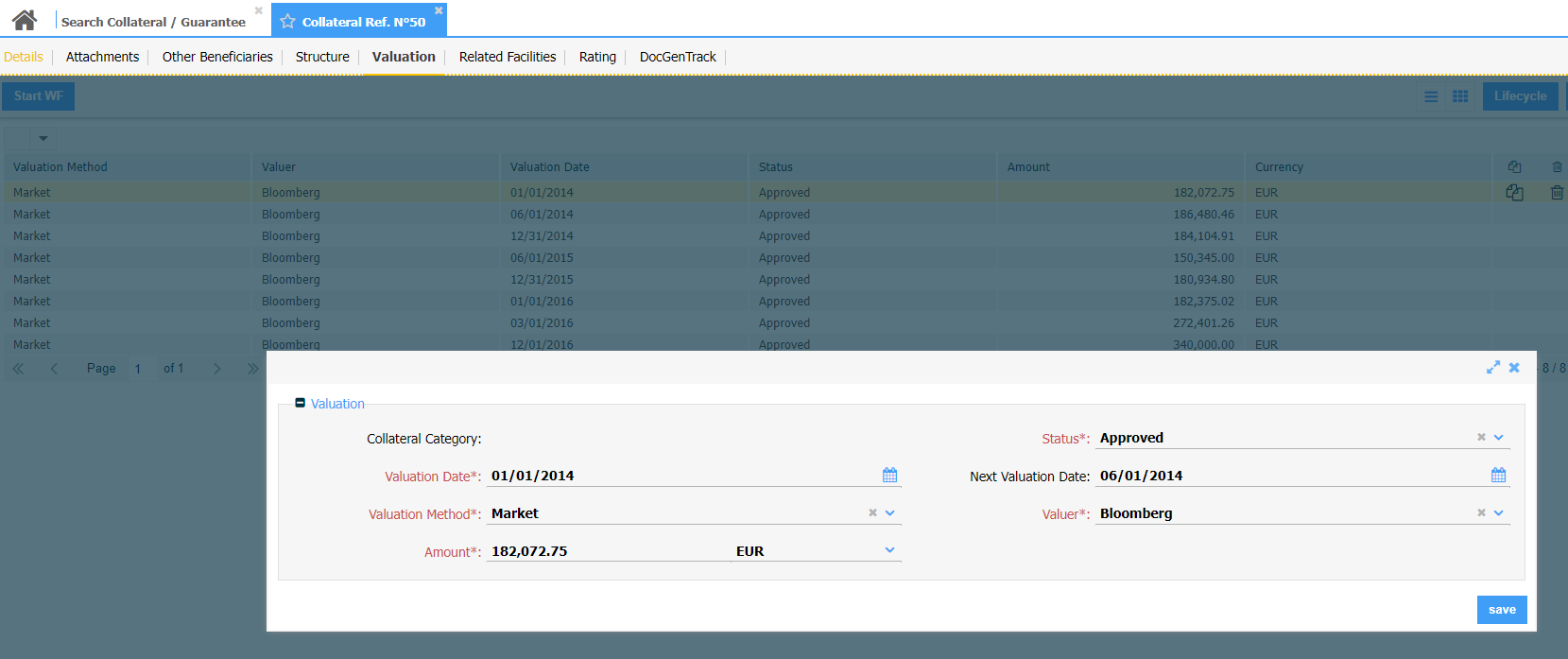 ScrenShot - Collateral management system in banking - AxeFinance